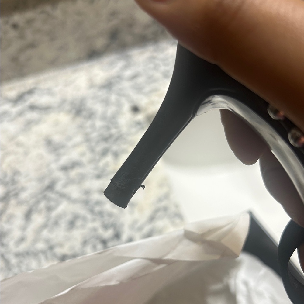 Alexander Wang Black Sandals with Clear and Silver Accents - Picture 3 of 5